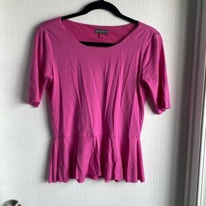Vince Camuto Pink Peplum Blouse